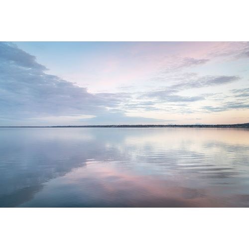 Clouds reflected in calm waters of Bellingham Bay-Washington State